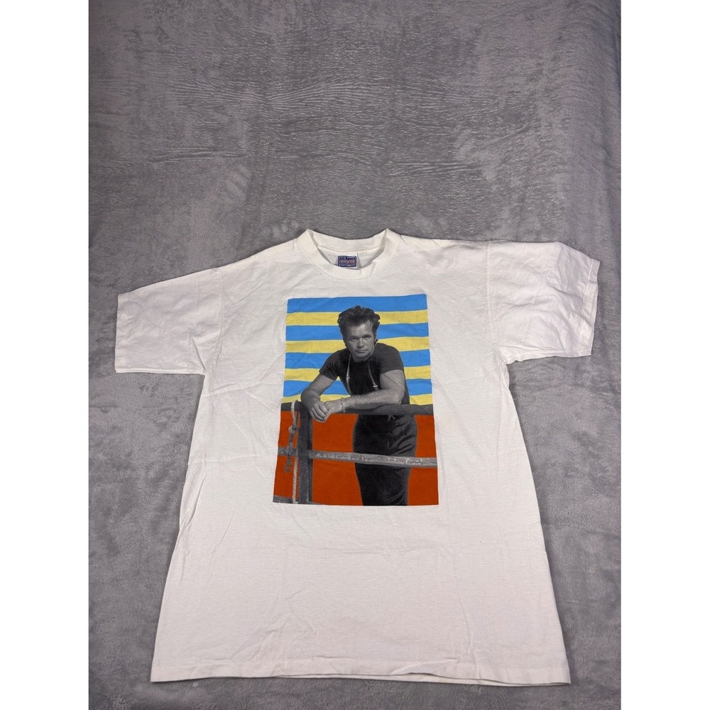 Vintage John Mellencamp Tour Music T-Shirt Events Mens XL White Preshrunk